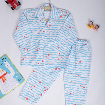 Cotton Nightsuit- Waves