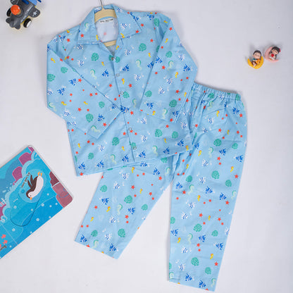 Cotton Nightsuit- Underwater