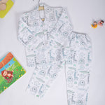 Cotton Nightsuit- Grey Animals