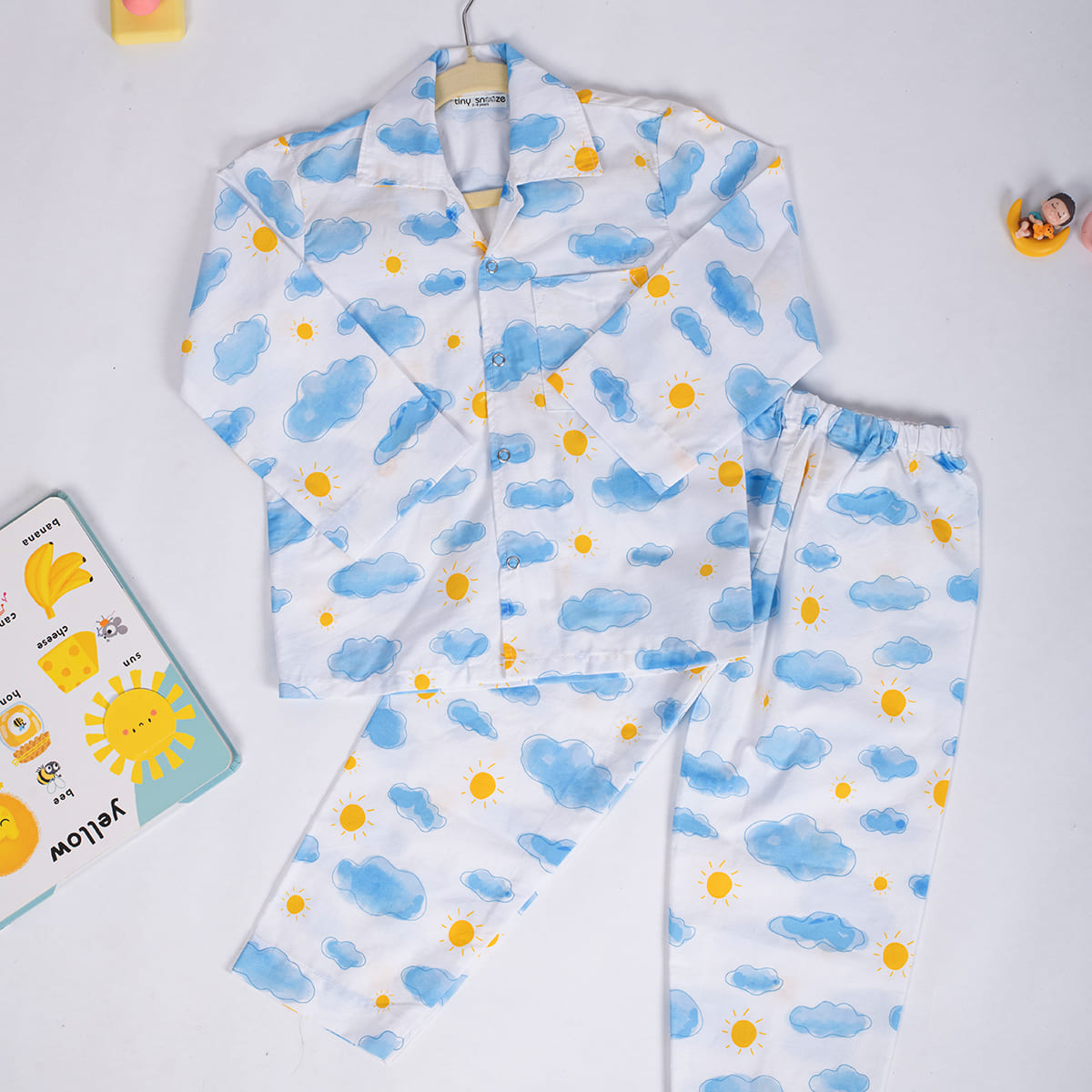 Cotton Nightsuit- Sun & Clouds