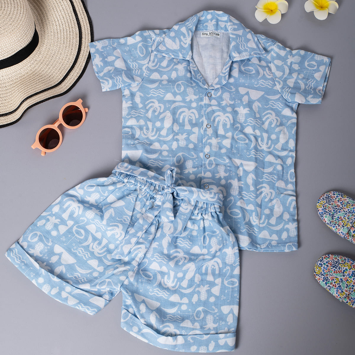 Girls Co-Ord Set- Tropical Vibes