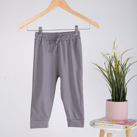 Boys Cotton Joggers- Grey