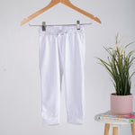 Boys Cotton Joggers- Cream