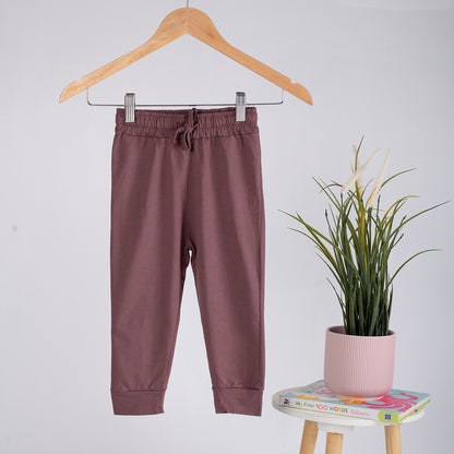 Boys Cotton Joggers- Brown