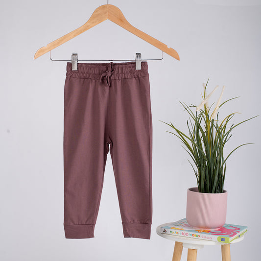 Boys Cotton Joggers- Brown
