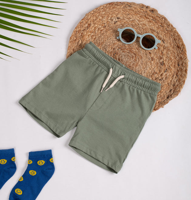 Boys Shorts- Olive Green