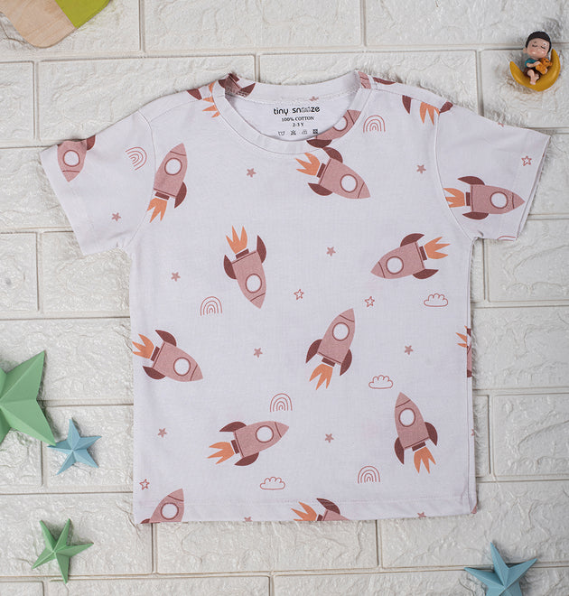 Kids Cotton Tshirt- Space & Magical Sky- Pack of 2