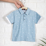Boys Polo Tshirt- Grey Sky & Solid White- Pack of 2
