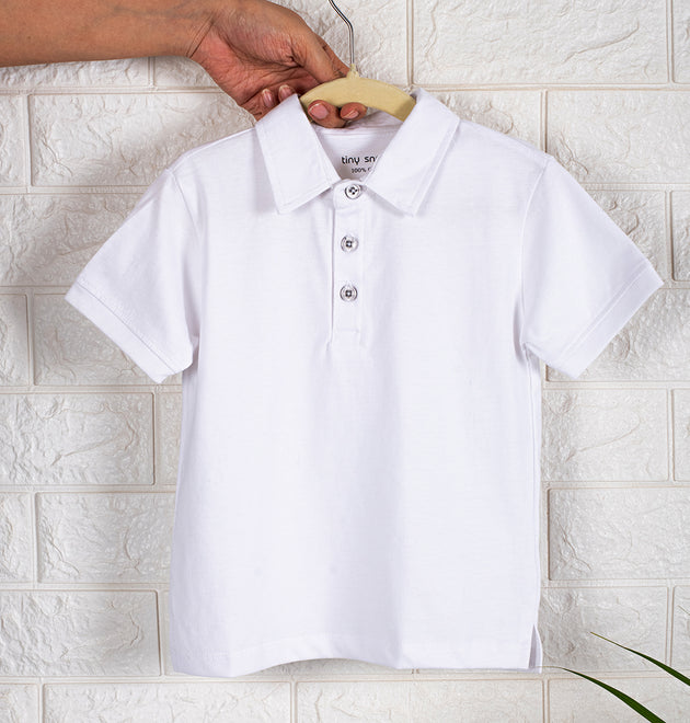 Boys Polo Tshirt- Cream