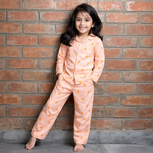 Cotton Nightsuit- Pears