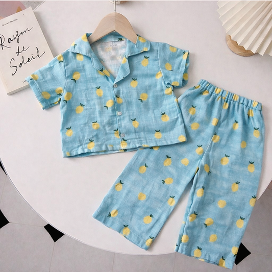 Girls Co-Ord Set with Pants- Lemons