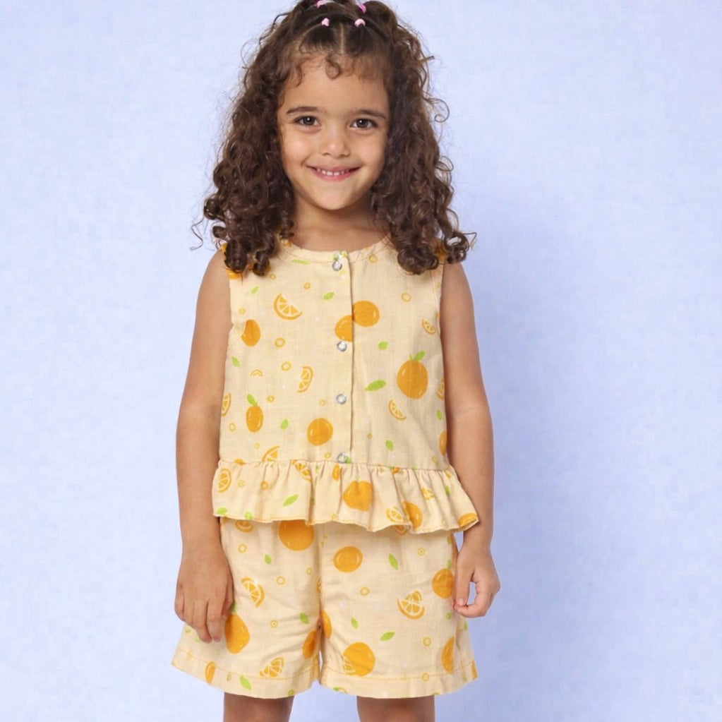 Girls Co-Ord Set- Oranges