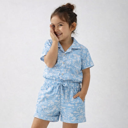 Girls Co-Ord Set- Tropical Vibes