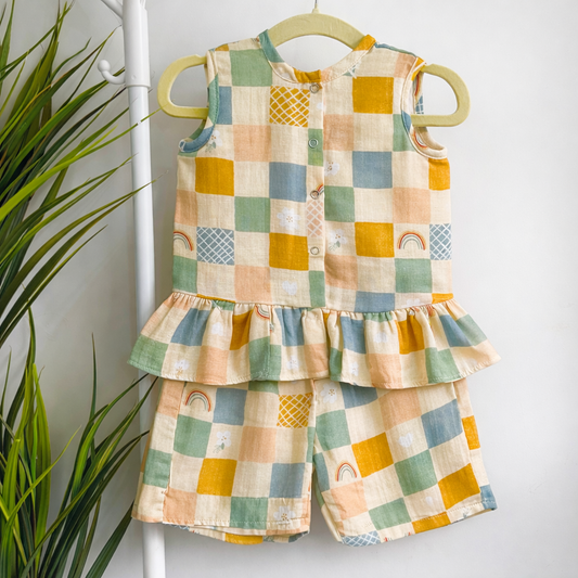 Girls Co-Ord Set- Boho Checks