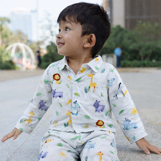 Cotton Nightsuit- Safari Animals