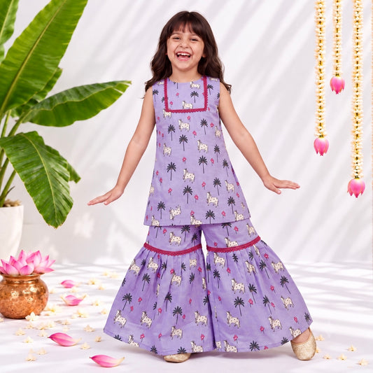 Girls Sharara Set- Vrindavan