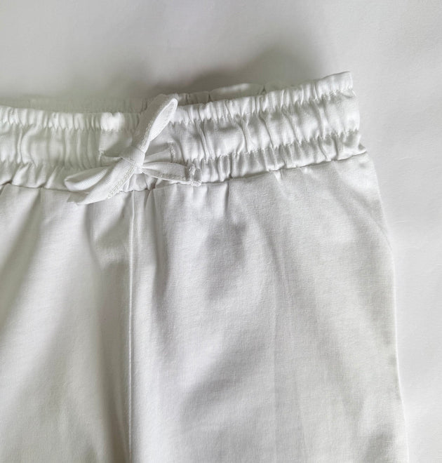 Boys Cotton Joggers- Cream