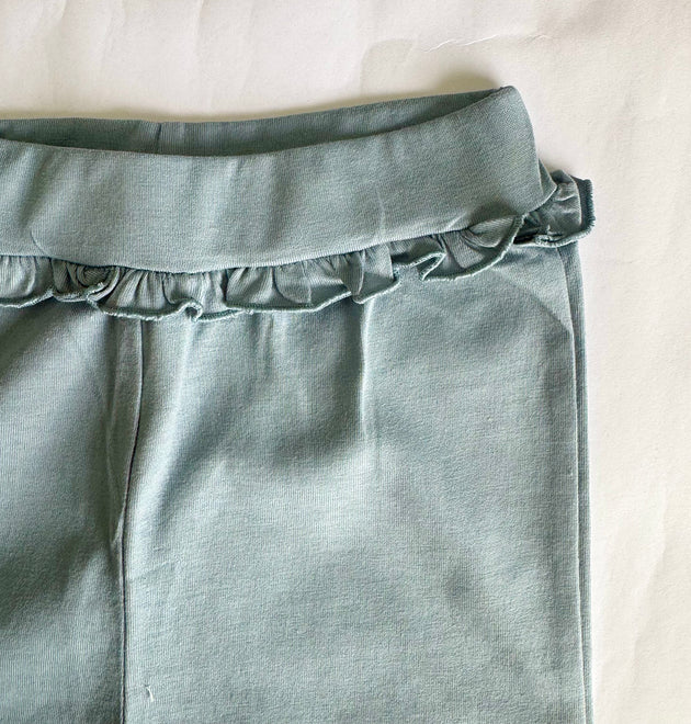 Girls Cotton Leggings- Powder Blue