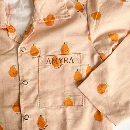 Cotton Nightsuit- Pears