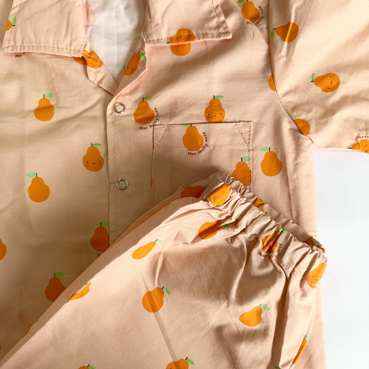 Cotton Nightsuit- Pears