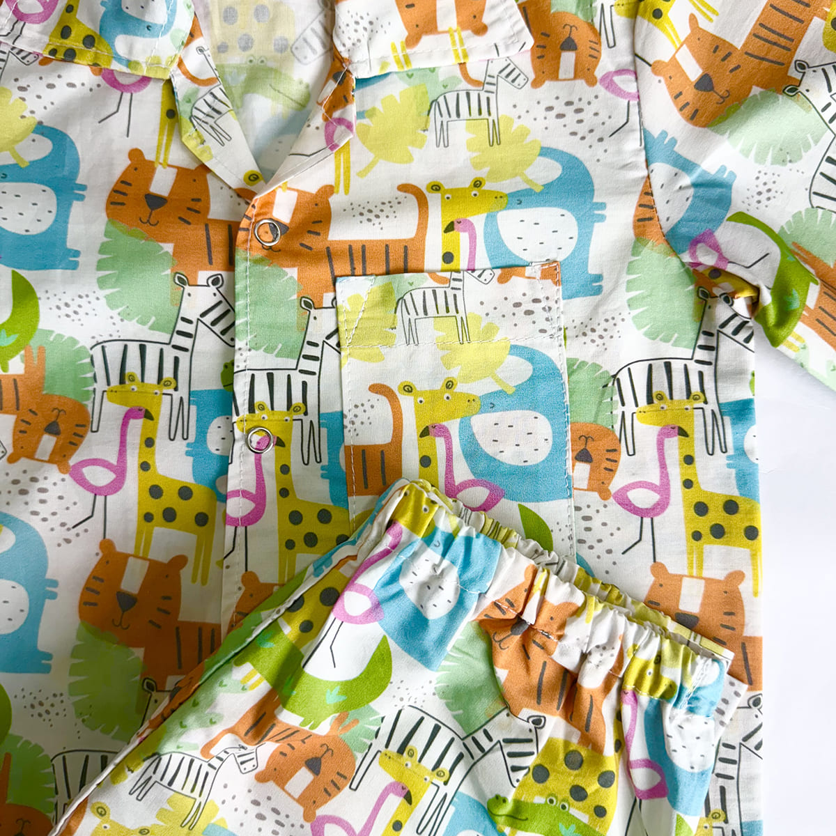 Cotton Nightsuit- Colorful Animals