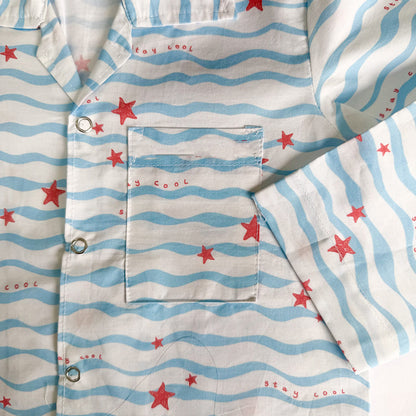 Cotton Nightsuit- Waves