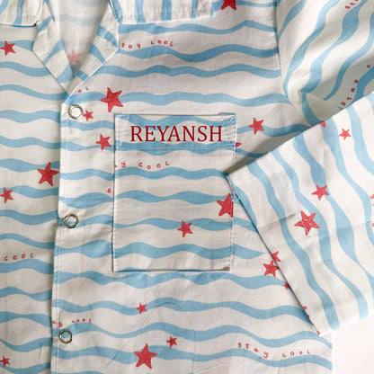 Cotton Nightsuit- Waves