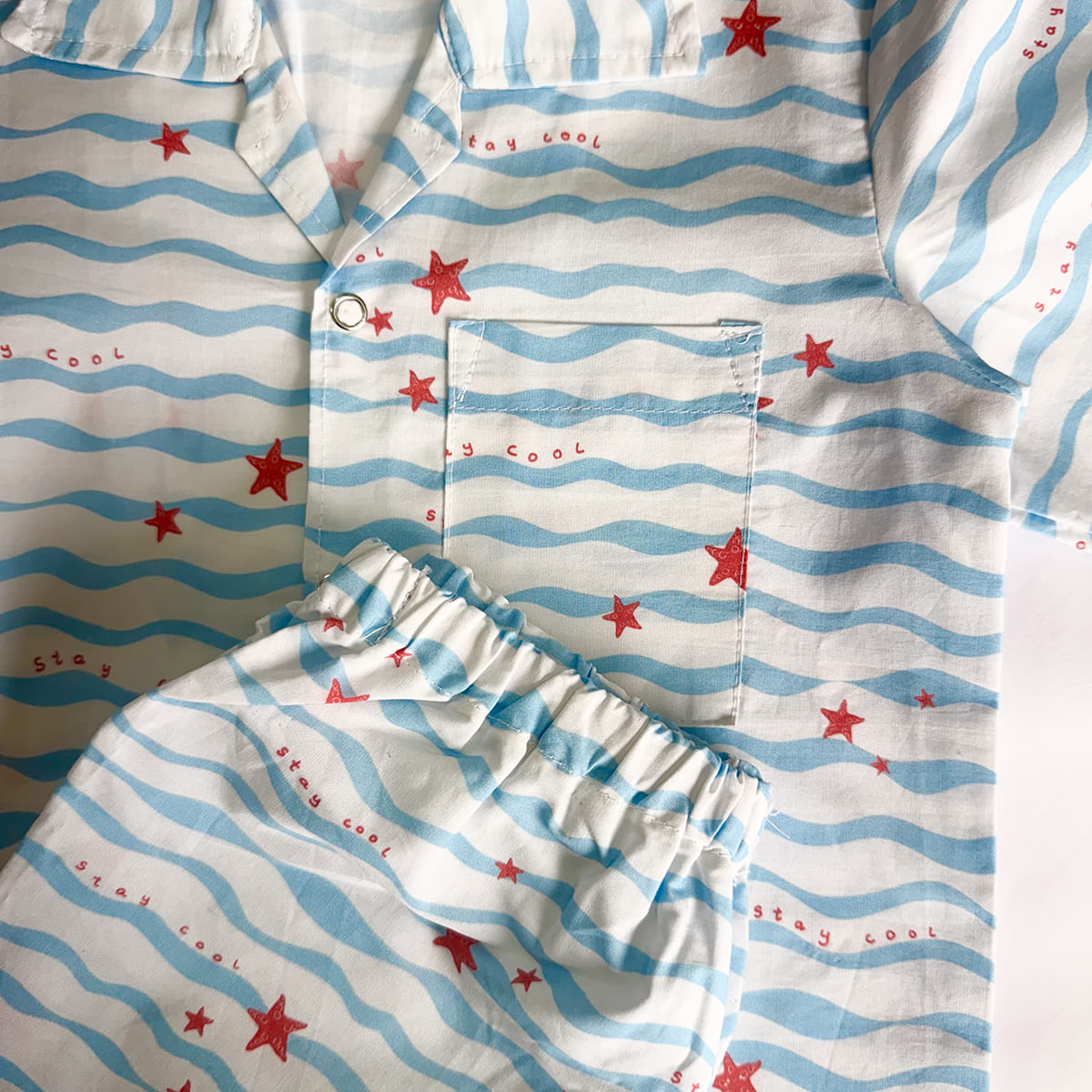 Cotton Nightsuit- Waves
