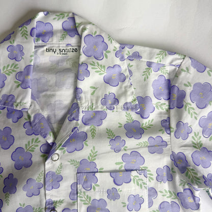 Cotton Nightsuit- Purple Flowers