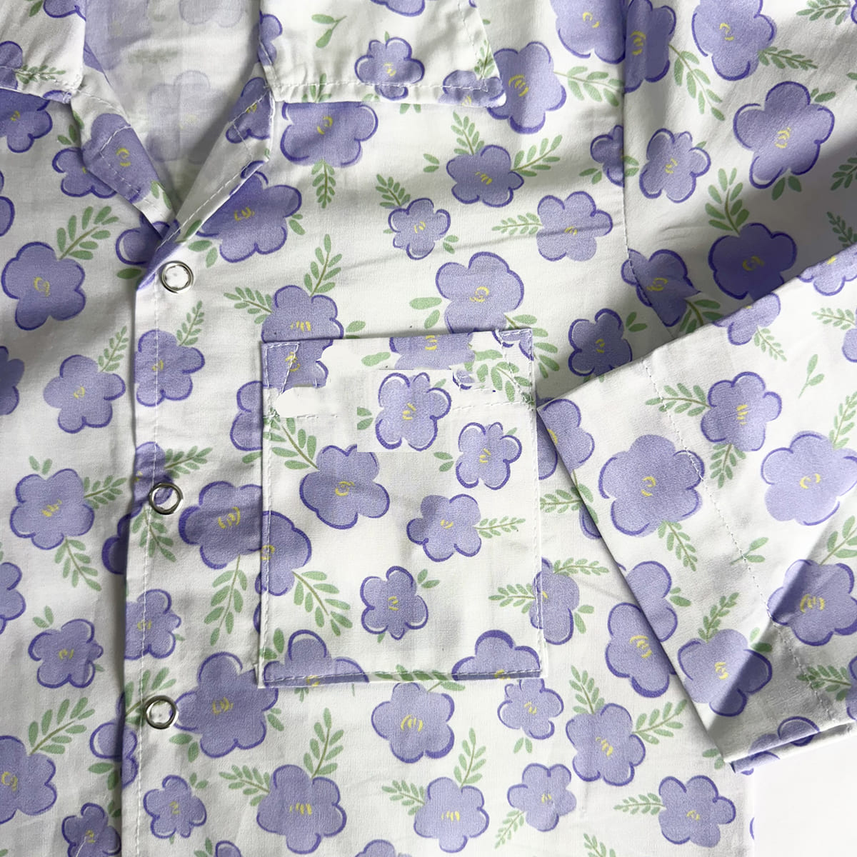 Cotton Nightsuit- Purple Flowers