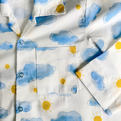 Cotton Nightsuit- Sun & Clouds