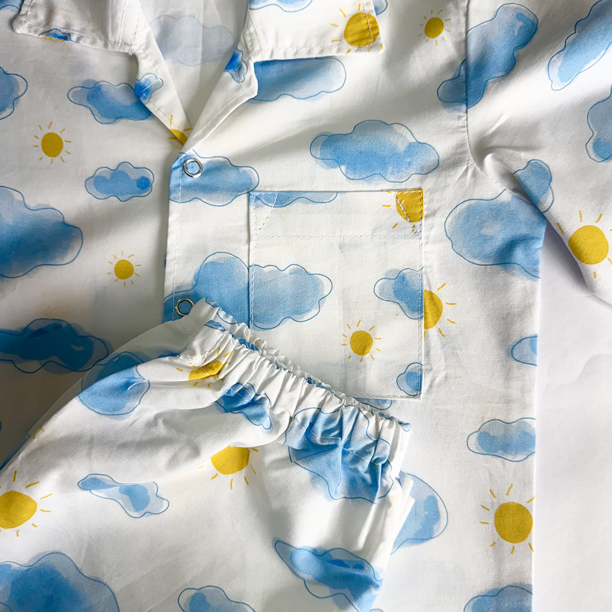 Cotton Nightsuit- Sun & Clouds