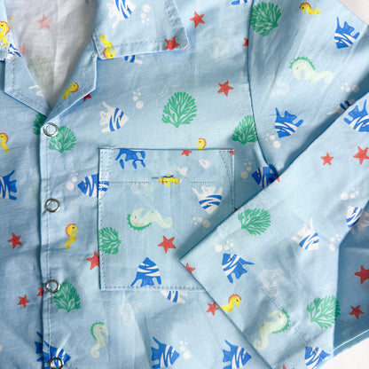 Cotton Nightsuit- Underwater