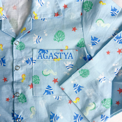 Cotton Nightsuit- Underwater