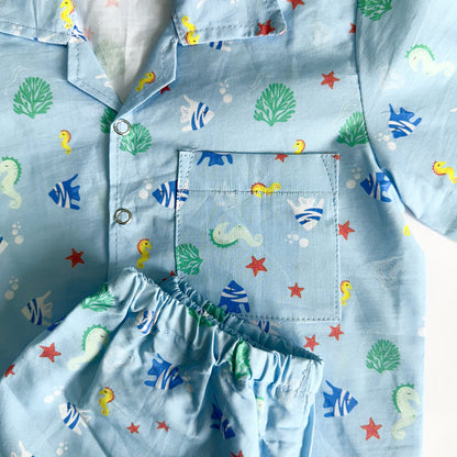 Cotton Nightsuit- Underwater