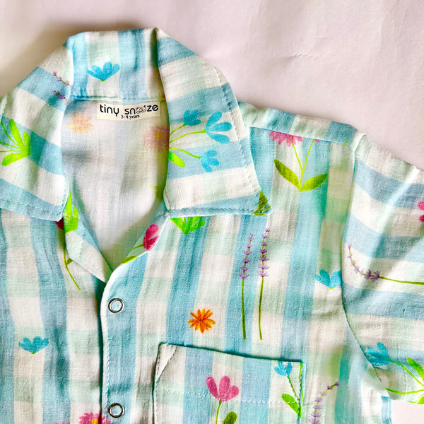 Boys Co-Ord Set- Blue Ghingham