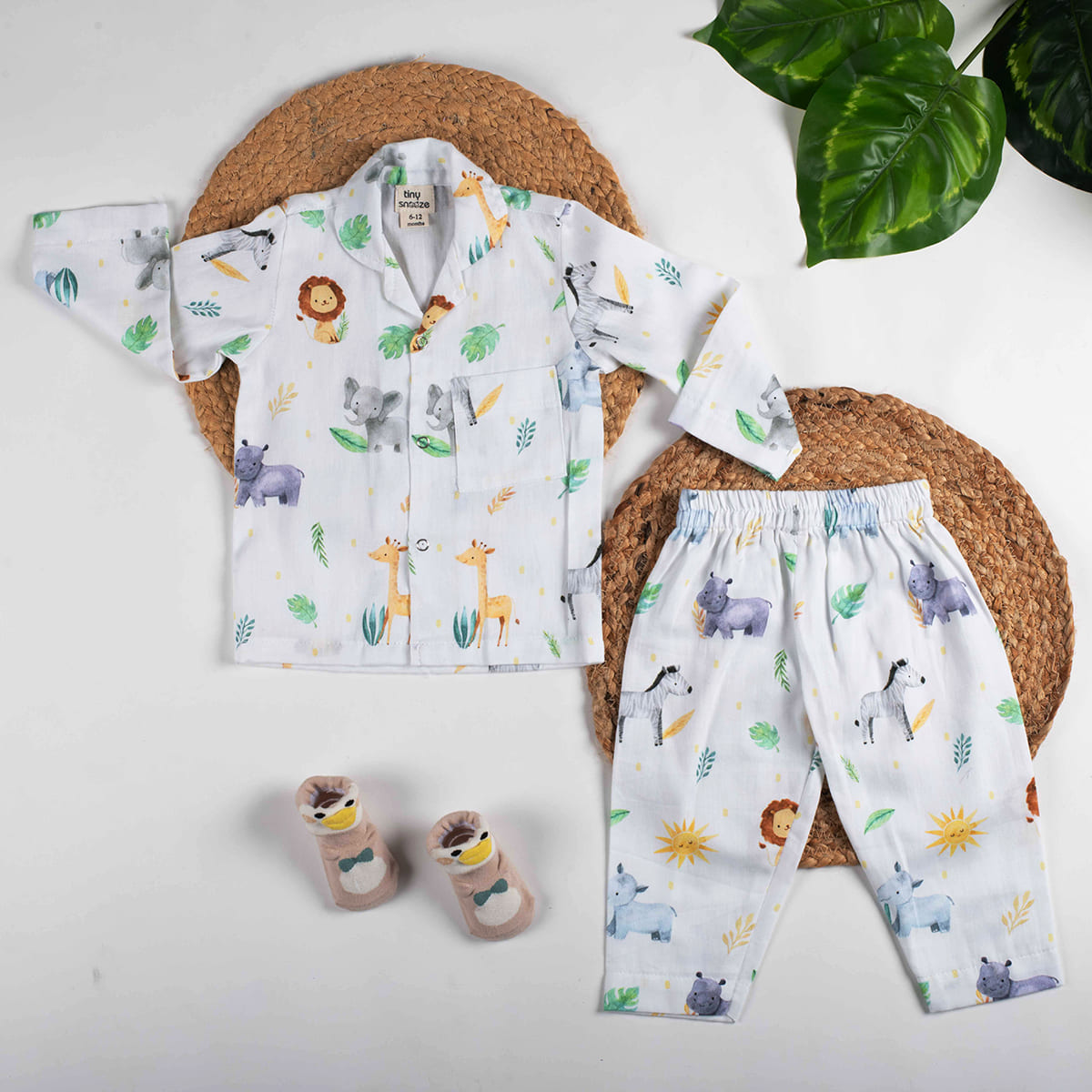 Cotton Nightsuit- Safari Animals