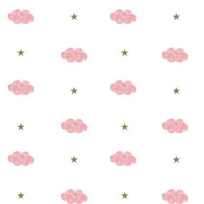Organic Cot Bumper- Pink Clouds
