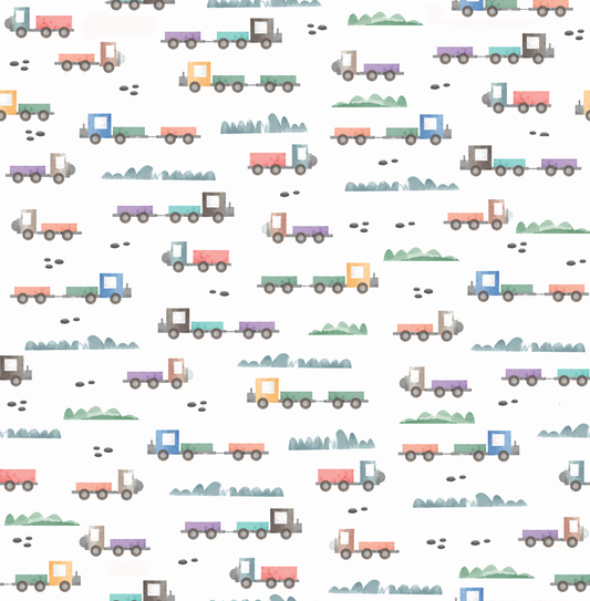 Organic Burp Cloths (set of 2)- Traffic Jam