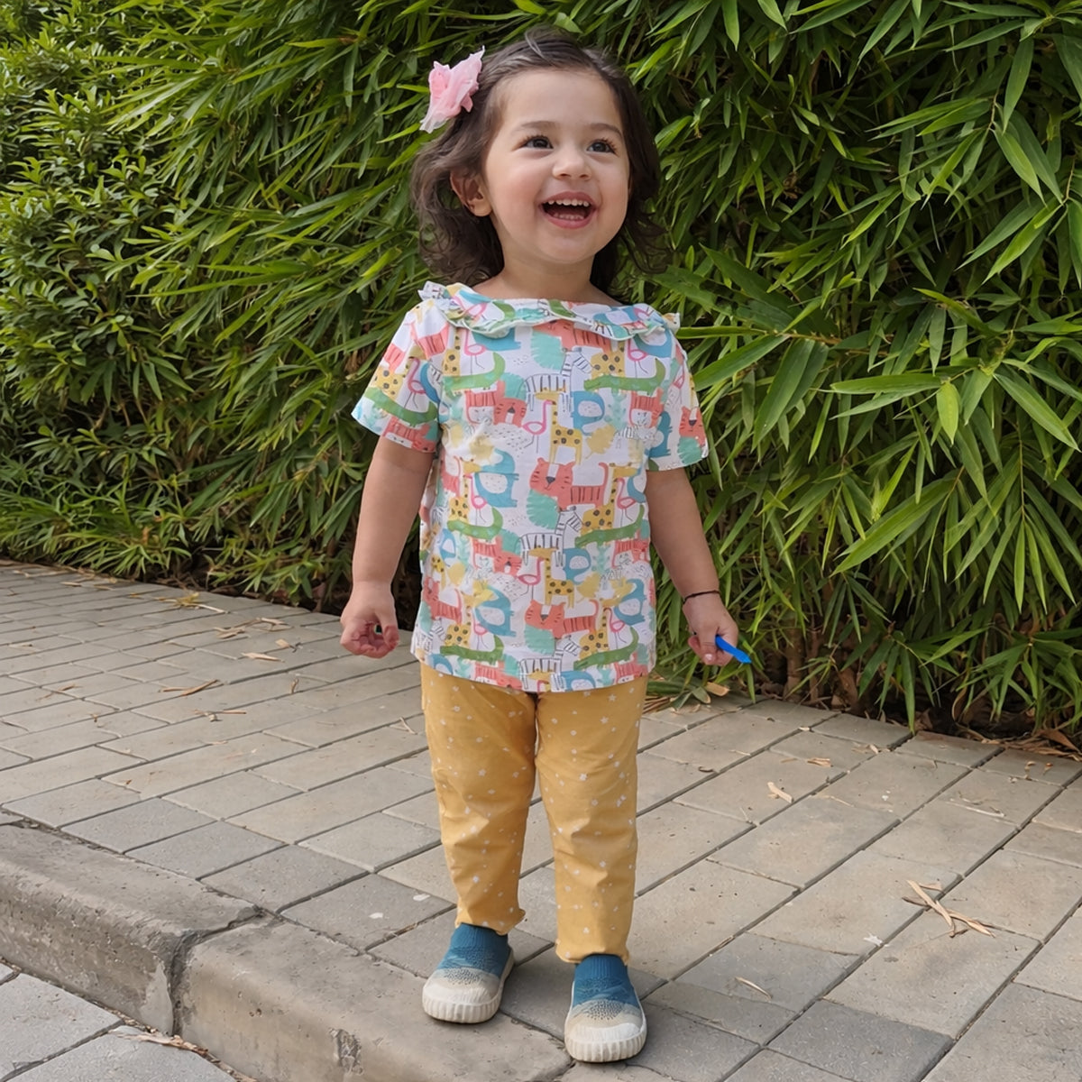 Girls Co-Ord Set- Colorful Animals