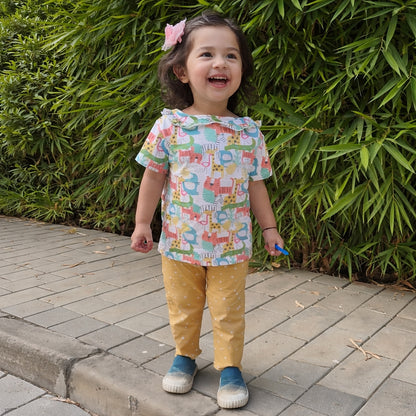 Girls Co-Ord Set- Colorful Animals