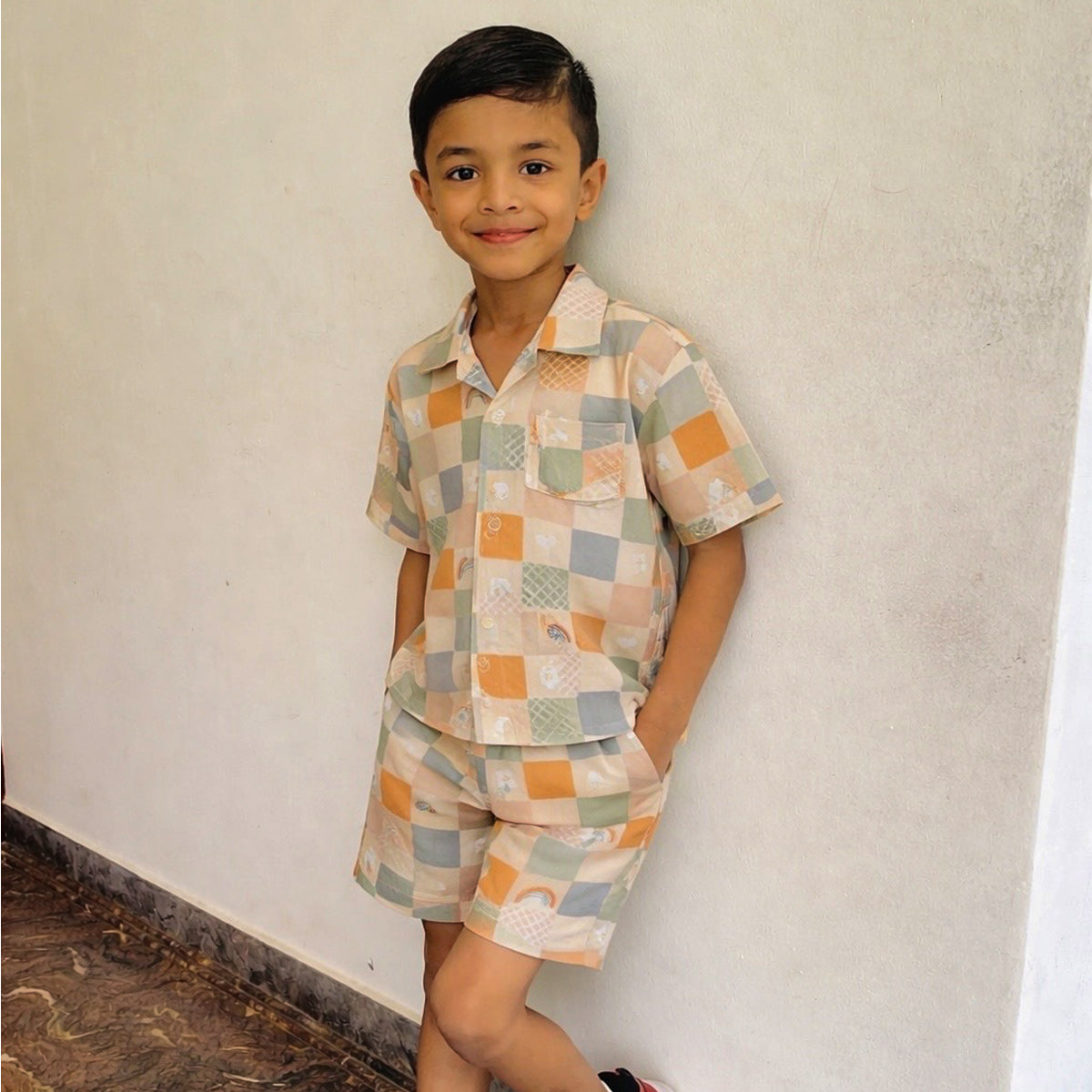Boys Co-Ord Set- Boho Checks image 1