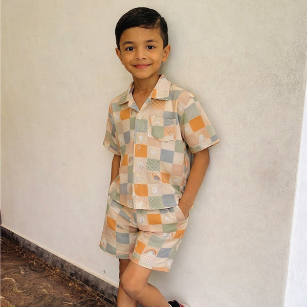Boys Co-Ord Set- Boho Checks