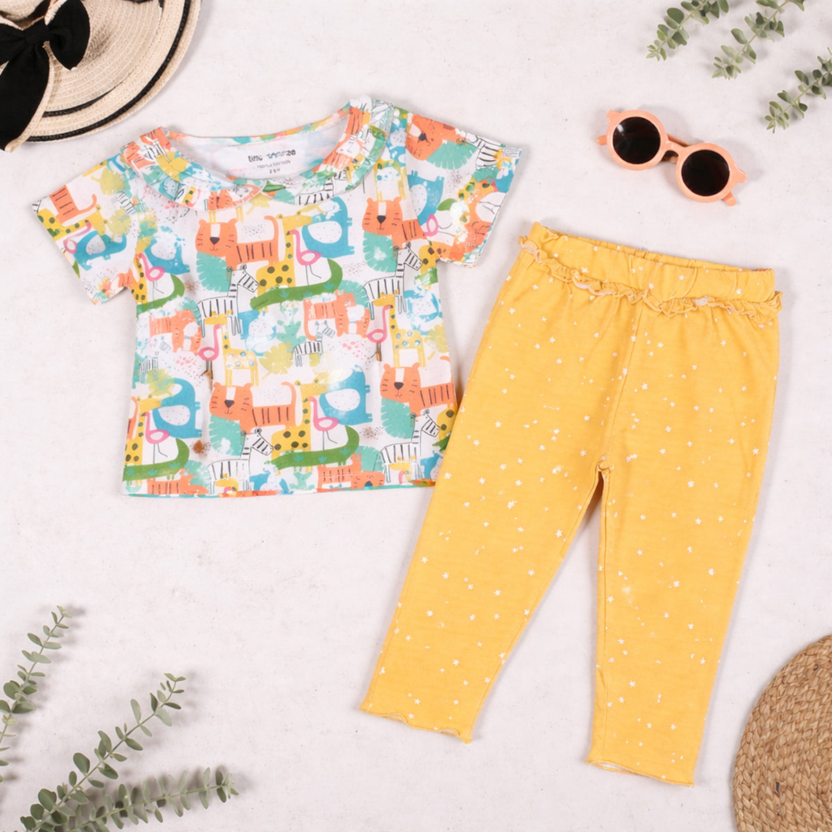 Girls Co-Ord Set- Colorful Animals