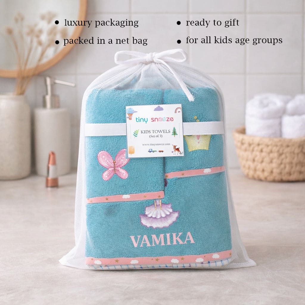 Kids Towels (Set of 3) - Mint