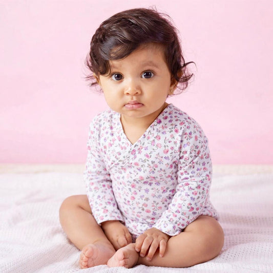 Cotton Kimono Bodysuit- Blossom