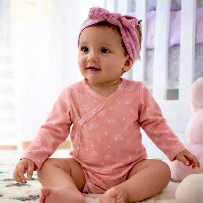 Cotton Kimono Bodysuit- Magical Sky