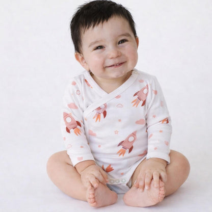 Cotton Kimono Bodysuit- Space