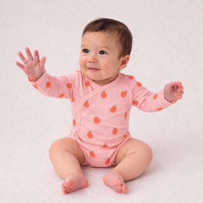 Cotton Kimono Bodysuit- Pears