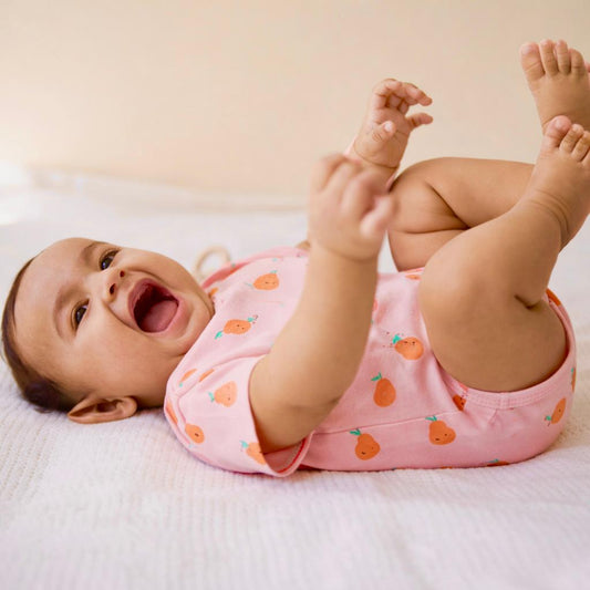 Cotton Bodysuits- Pears & Apples- Pack of 2